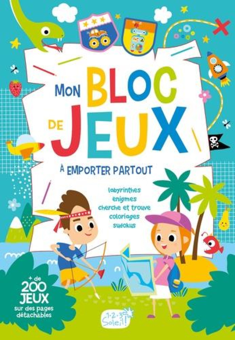 MES BLOCS DE JEUX - MON BLOC DE JEUX A EMPORTER PARTOUT - IDEES BOOK CREATIONS - 1 2 3 SOLEIL