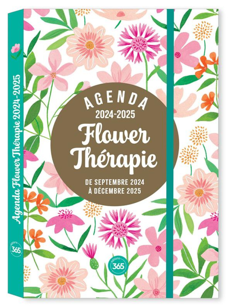 HAPPY AGENDAS AGENDA FLOWER THERAPIE, SEPT. 2024- DEC. 2025, 16 MOIS, POCKET RELIE - DE CASTRO EMILIE - NC