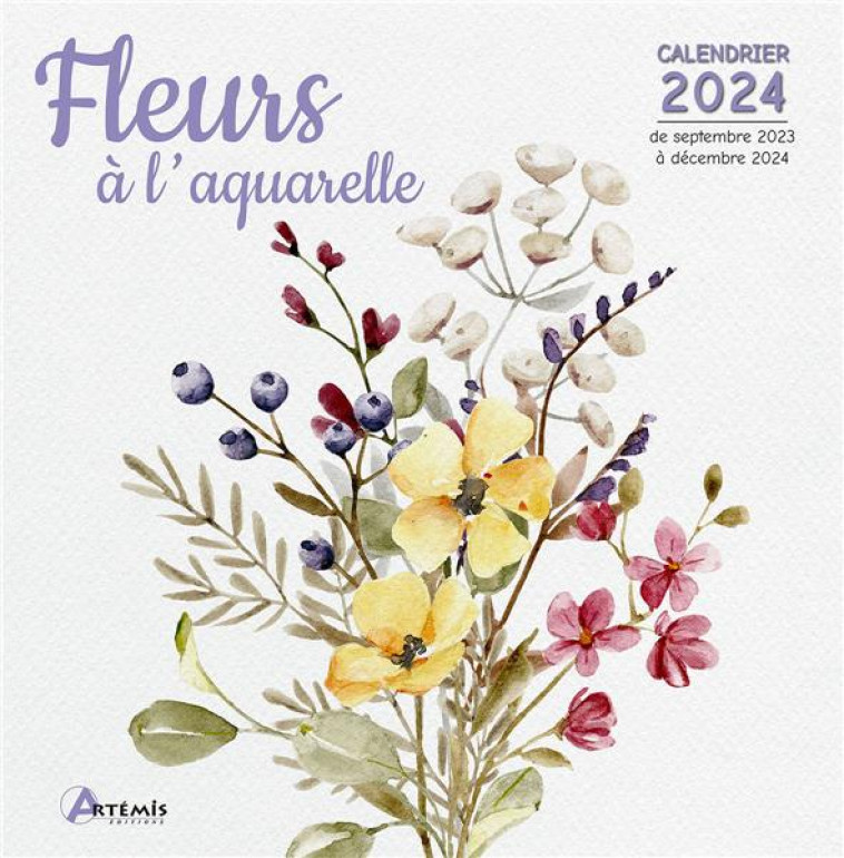 CALENDRIER FLEURS A L'AQUARELLE 2024 - XXX - NC