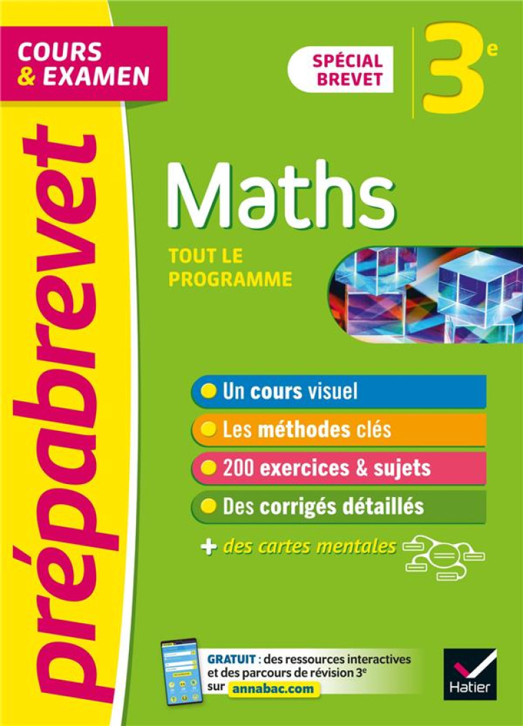 PREPABREVET MATHS 3E - BREVET 2024 - COURS, METHODES ET ENTRAINEMENT - BUREAU/MICHAUD - HATIER SCOLAIRE