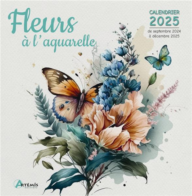 CALENDRIER FLEURS A L'AQUARELLE 2025 - COLLECTIF - NC