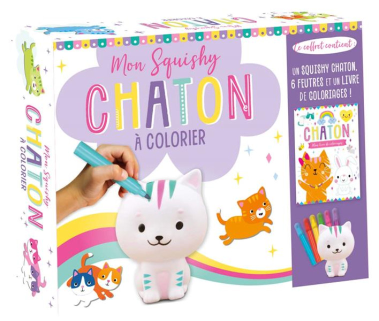 MON SQUISHY A COLORIER - CHATON - ATELIER CLORO - 1 2 3 SOLEIL