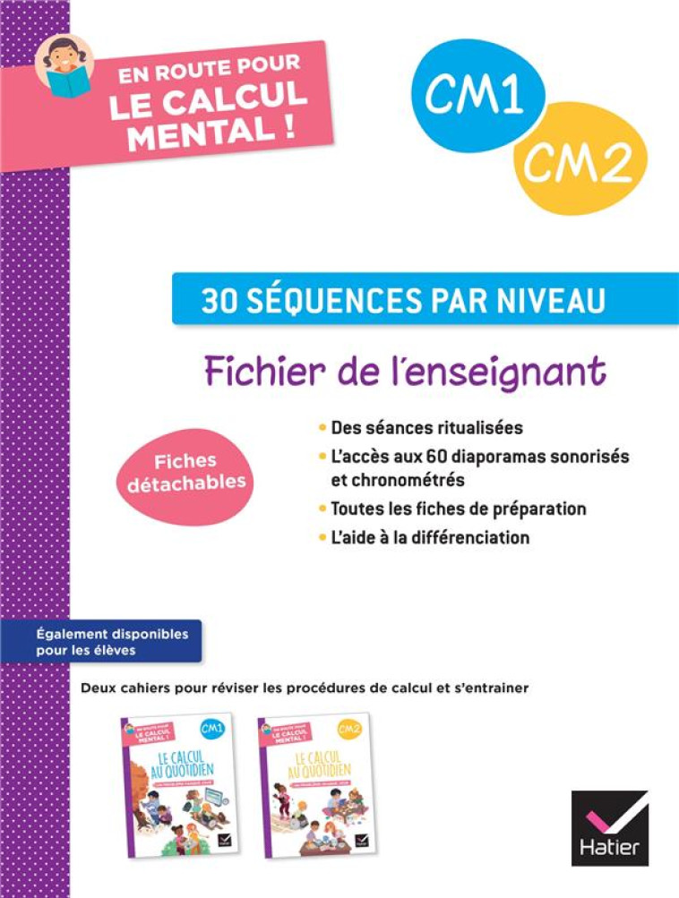 EN ROUTE POUR LE CALCUL MENTAL ! CM - ED. 2024 - FICHIER ENSEIGNANT - PAUL  MAXIME  - HATIER SCOLAIRE