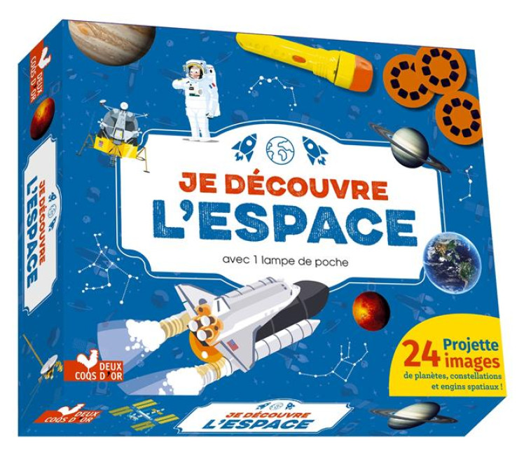 JE DECOUVRE L'ESPACE - COFFRET AVEC LAMPE - COLLECTIF - HACHETTE