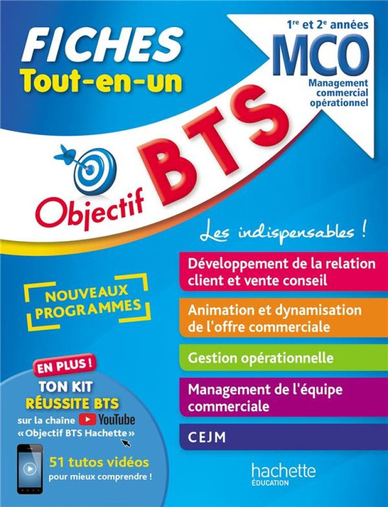 OBJECTIF BTS : MCO 1RE ET 2E ANNEES  -  FICHES TOUT-EN-UN - SEGUY-MASSON  SEVERINE  - HACHETTE