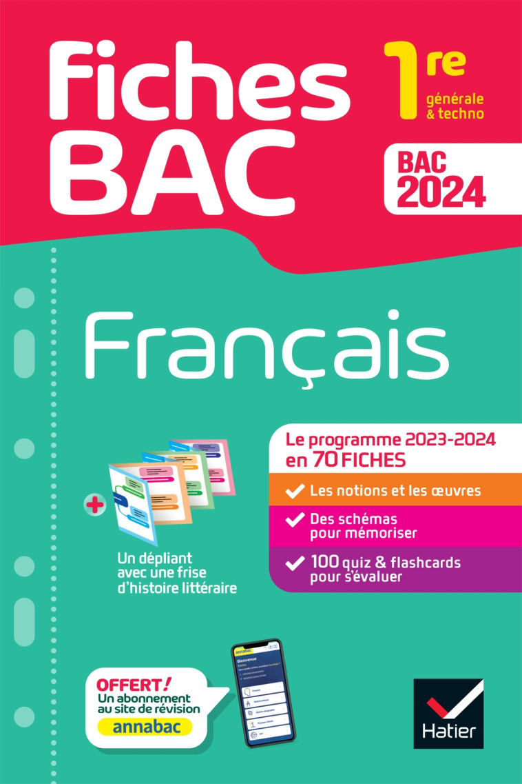 Fiches bac Français 1re générale & techno Bac 2024 - Bernard Hélène, Maréchal Denise, Saulnier Sophie, Spies Swann, Touet Bérangère, Warot Laure - HATIER