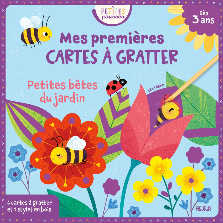 Mes premières cartes à gratter - Petites bêtes du jardin - Fabre Léa - FLEURUS