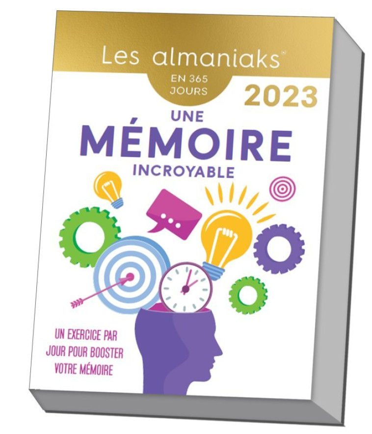 Calendrier Almaniak Une mémoire incroyable en 365 jours 2023 : 1 exercice par jour pour s'entrainer - Caudal Yann, Masson Nicole - 365 PARIS