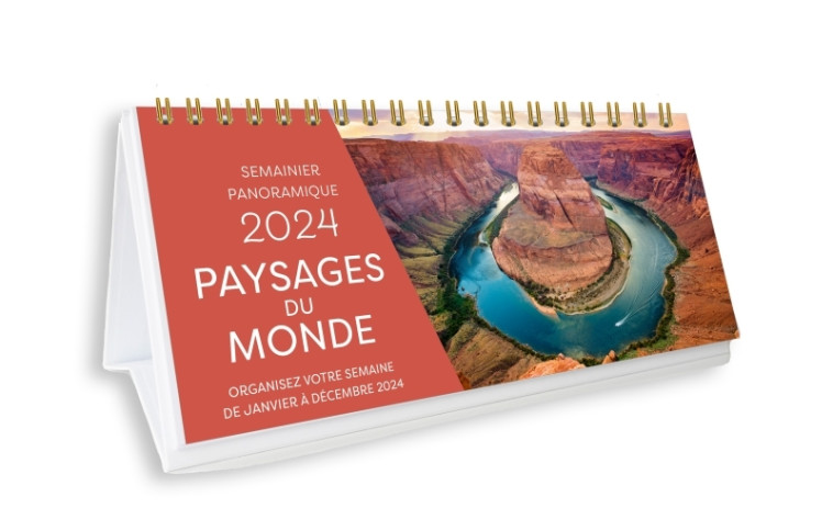 Semainier panoramique - Paysages du monde 2024, une page par jour - XXX - 365 PARIS