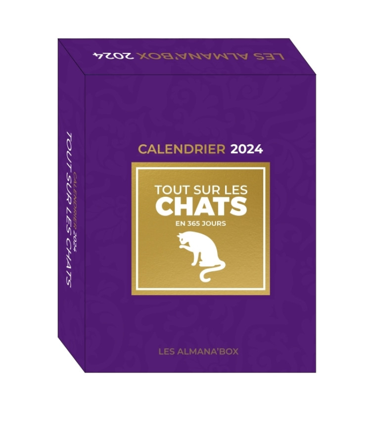 Grand calendrier Almana'box Tout sur les chats en 365 jours 2024 - XXX - 365 PARIS