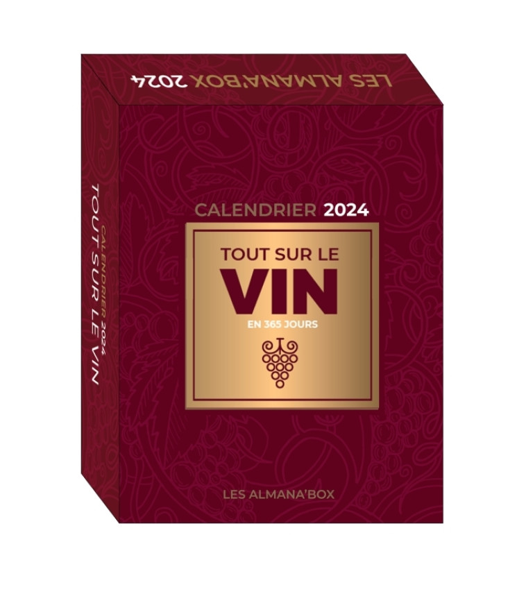 Grand calendrier Almana'box Tout sur le vin en 365 jours 2024 - Esquerré Marc - 365 PARIS