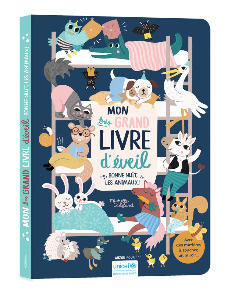 MON TRÈS GRAND LIVRE D'ÉVEIL - BONNE NUIT LES ANIMAUX ! - CARLSLUND Michelle - AUZOU