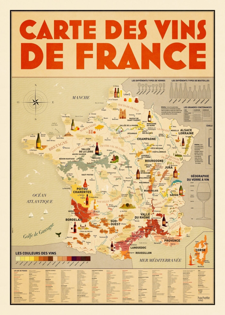 La carte des vins de France - Mathieu PERSAN - HACHETTE PRAT