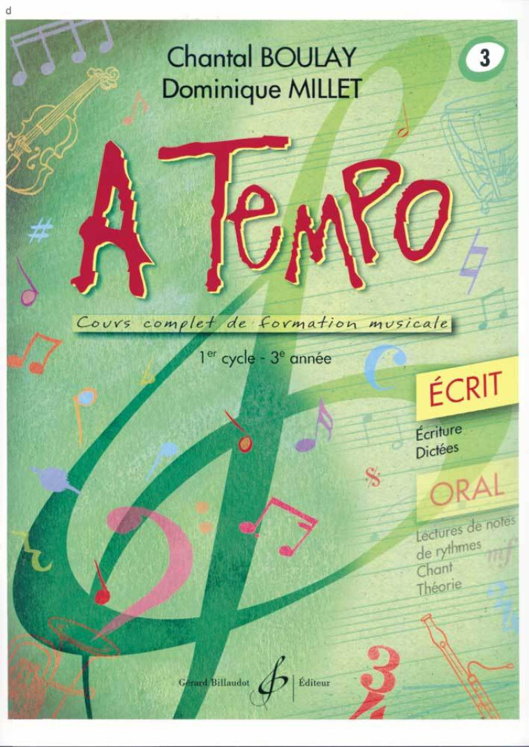 A TEMPO - PARTIE ECRITE - VOLUME 3 -  BOULAY CHANTAL - BILLAUDOT