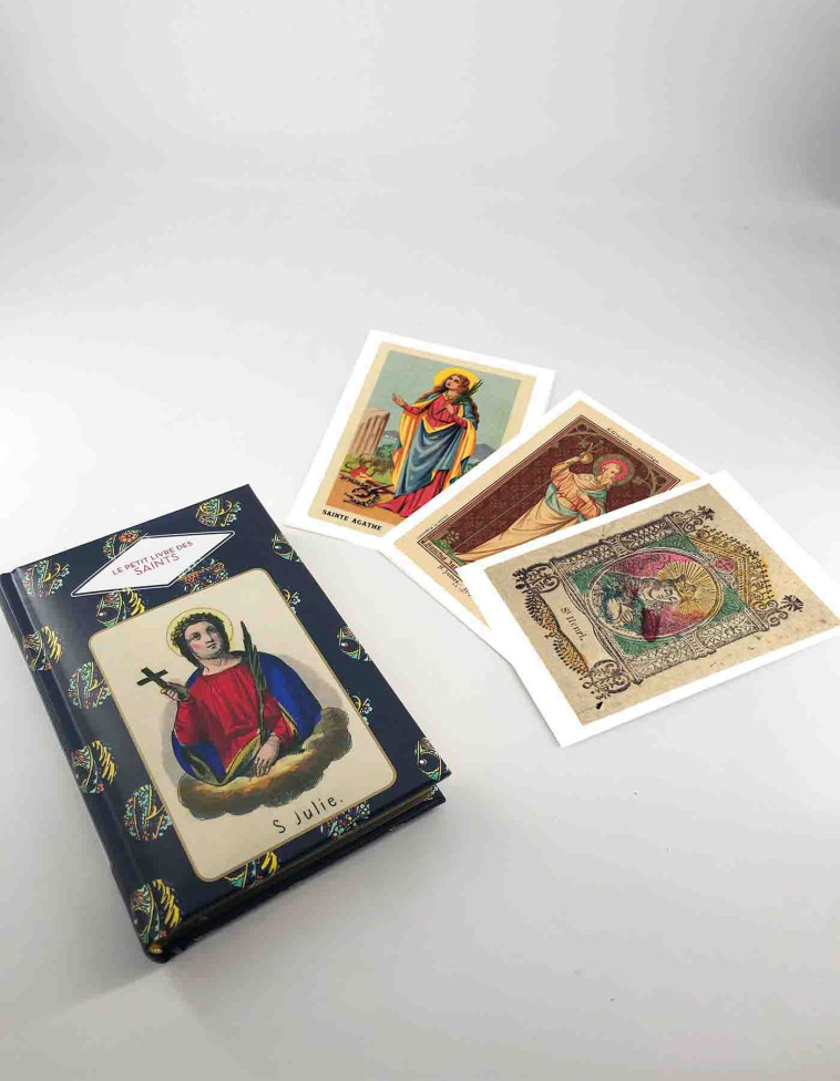 Le petit livre des saints + cartes postales - Christine Barrely - HACHETTE PRAT