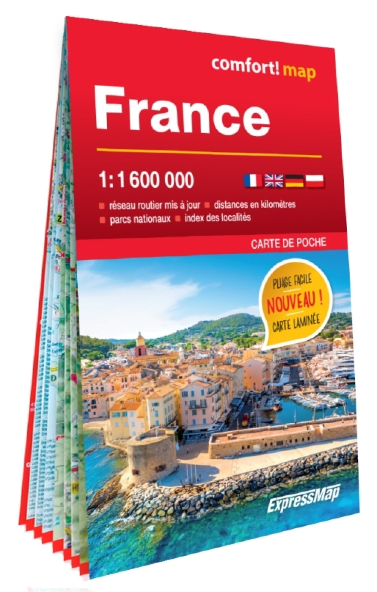 France 1/1.600.000 (carte format poche laminée) - XXX - EXPRESSMAP