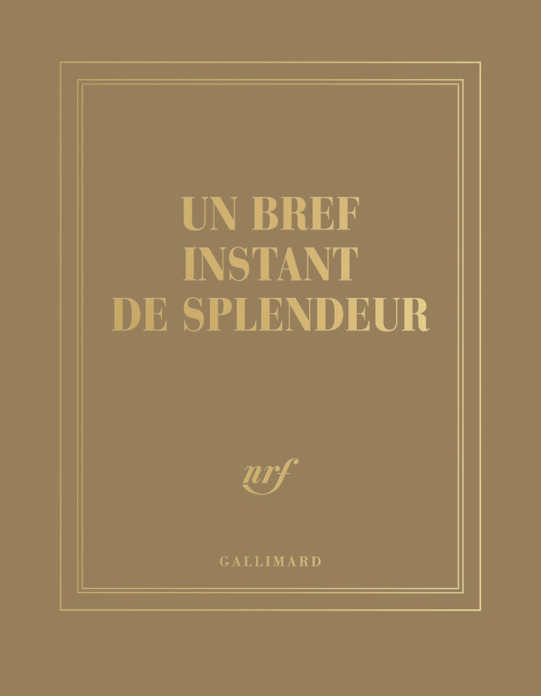 Carnet carré "Un bref instant de splendeur" (papeterie) -  Collectifs - GALLIMARD