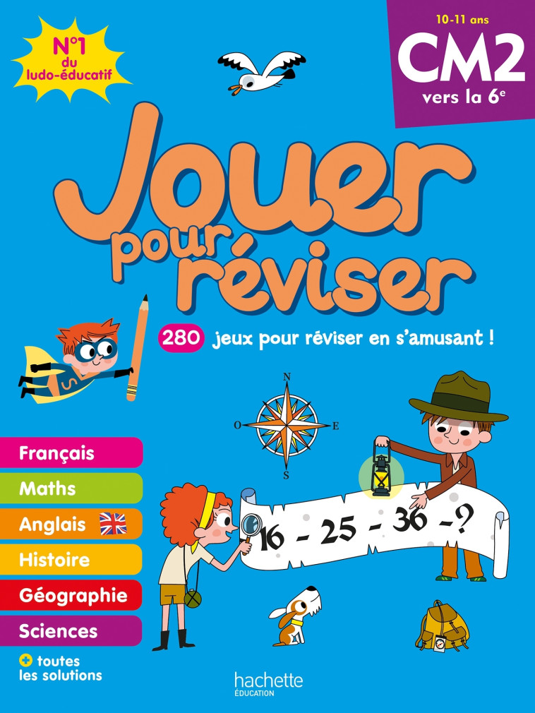 Jouer pour réviser - Du CM2 à la 6e - Cahier de vacances 2024 -  , Patrick Morize - HACHETTE EDUC