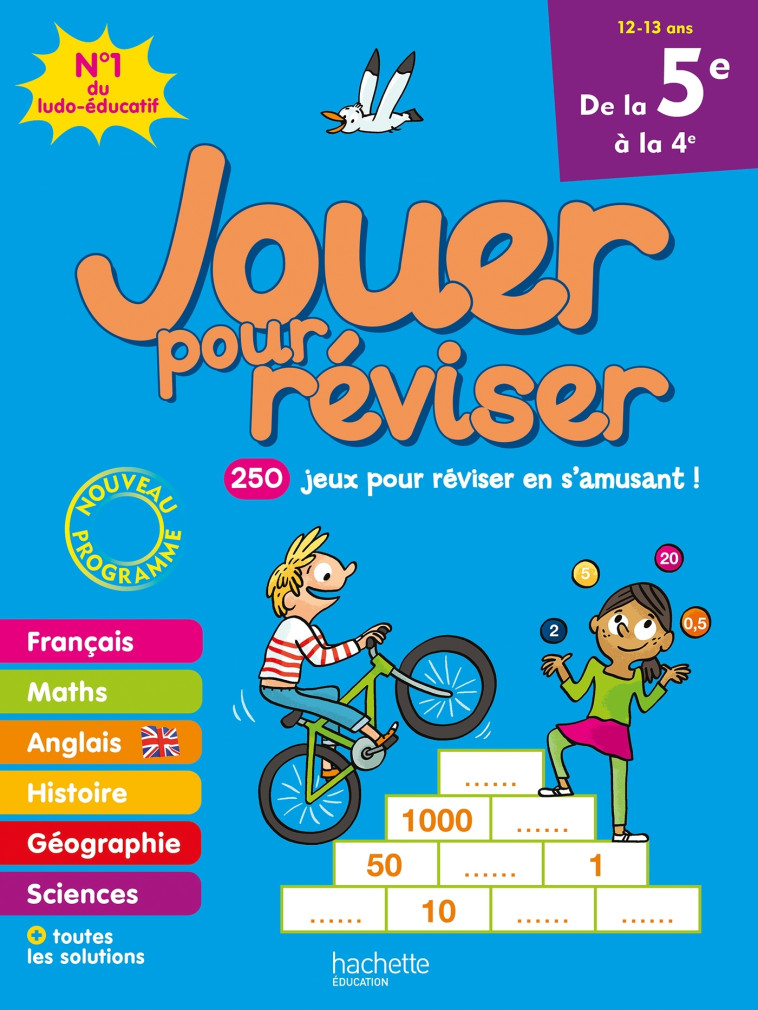 Jouer pour réviser - De la 5e à la 4e - Cahier de vacances 2024 - Michèle Lecreux, Eric Berger, Philippe Couannault, Pascal Guichard, Laurent Léquivard, Clémence Roux de Luze, Loïc Méhée - HACHETTE EDUC