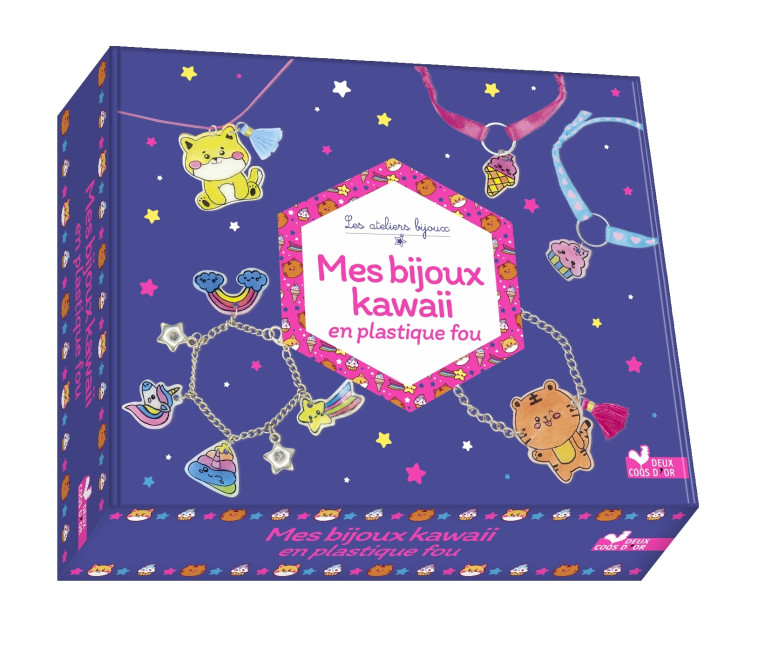 Mes bijoux kawaii en plastique fou - coffret avec accessoires -   - DEUX COQS D OR