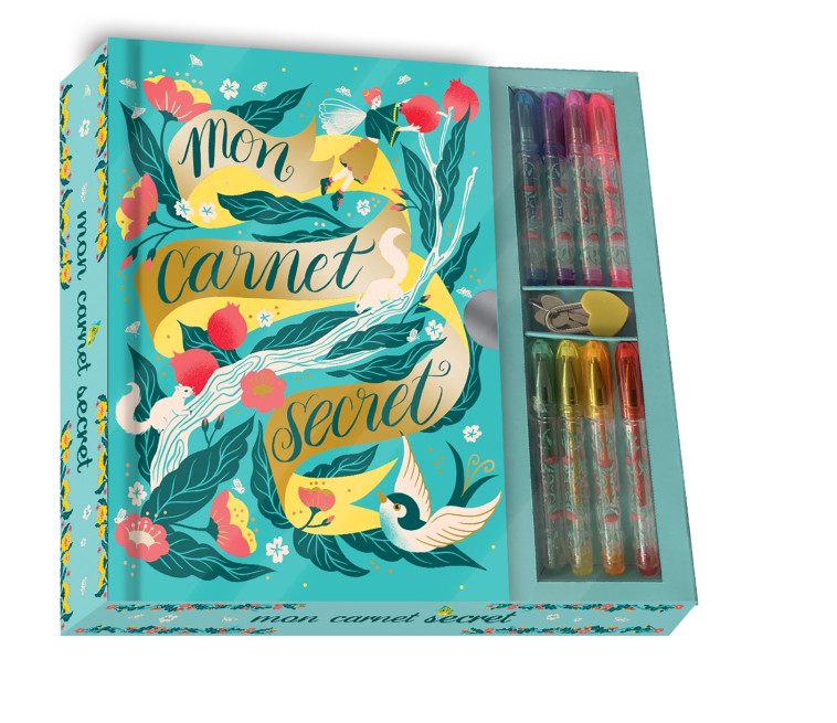 Les ateliers de Manon Bucciarelli - Mon carnet secret - coffret avec 8 mini feutres pailletés - Manon Bucciarelli - DEUX COQS D OR