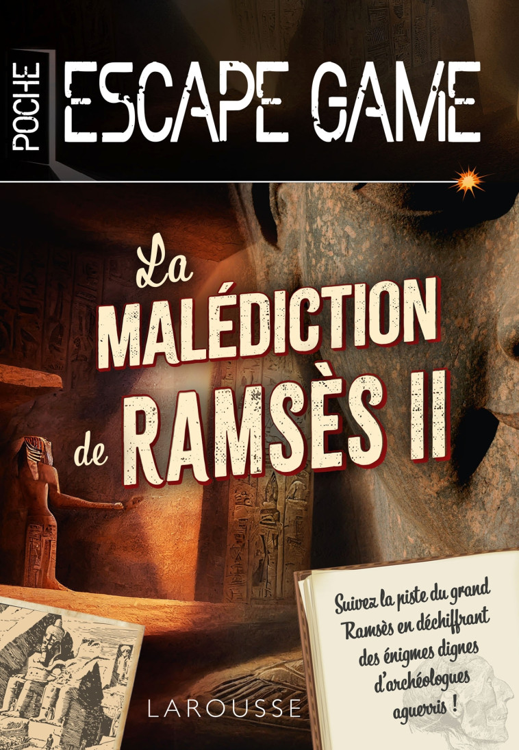 ESCAPE GAME DE POCHE LA MALÉDICTION DE RAMSÈS II -  Collectif - LAROUSSE