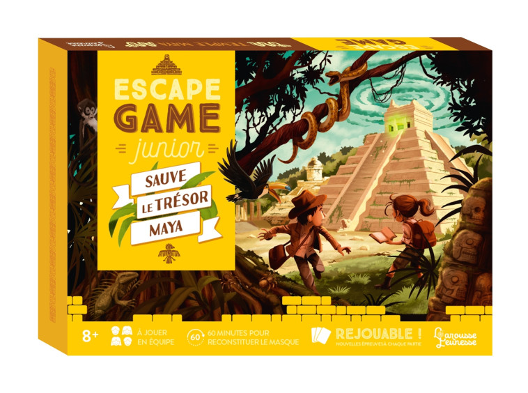 ESCAPE GAME JUNIOR - SAUVE LE TRESOR MAYA - Sandra Lebrun - LAROUSSE