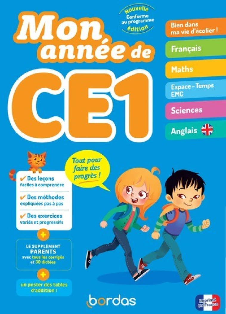 Mon année de CE1 - Aline Clavier, Francine Martineau, Laurence Pineau, Eugénie Varone, Mathieu Demore, Océane Mecklenberg, Cristina Shiilia, Marie Ecarlat, Marie Margo - BORDAS