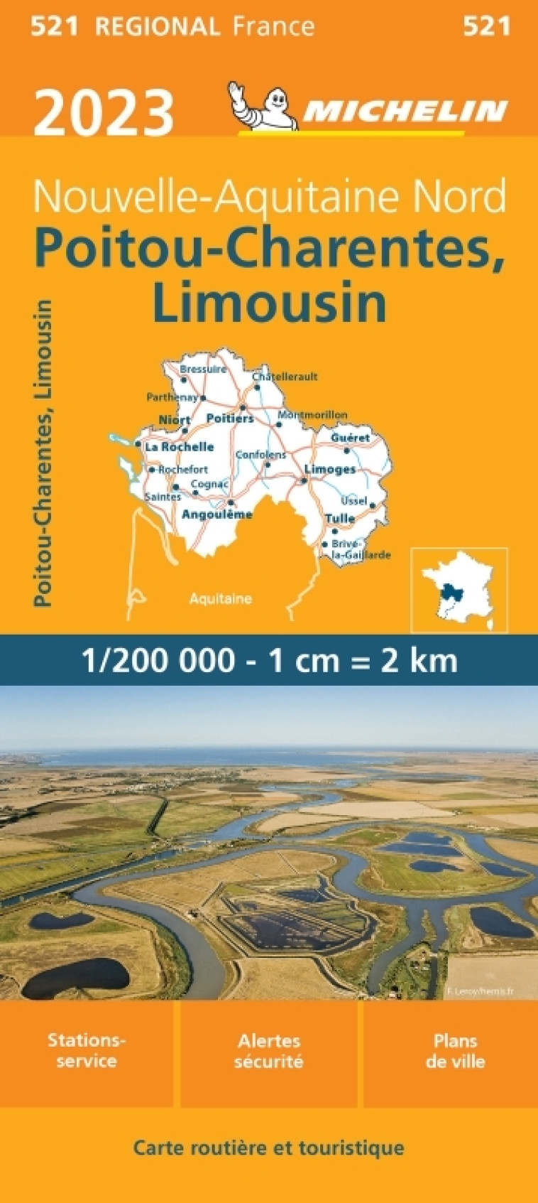 Carte Régionale Poitou-Charentes, Limousin 2023 - XXX - MICHELIN