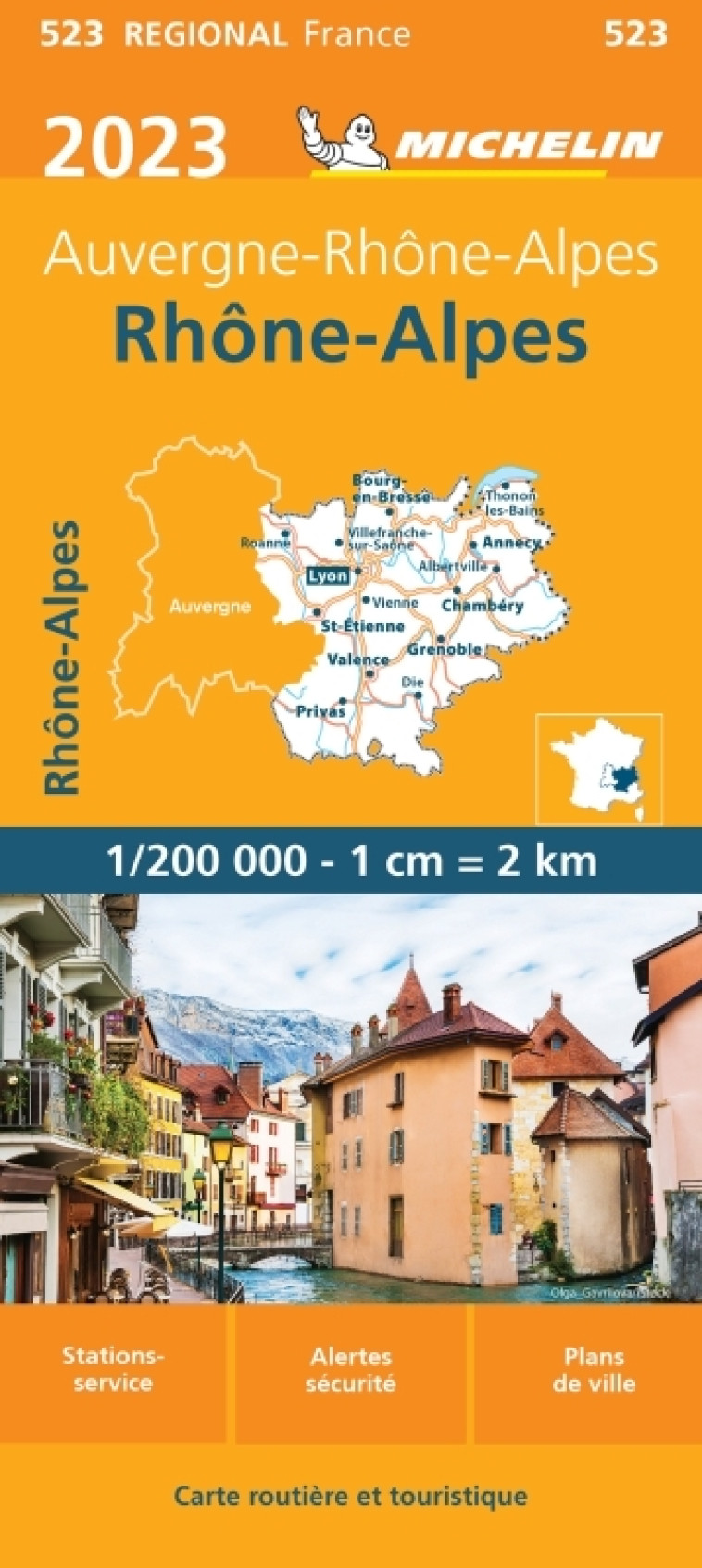 Carte Régionale Rhône-Alpes 2023 - XXX - MICHELIN