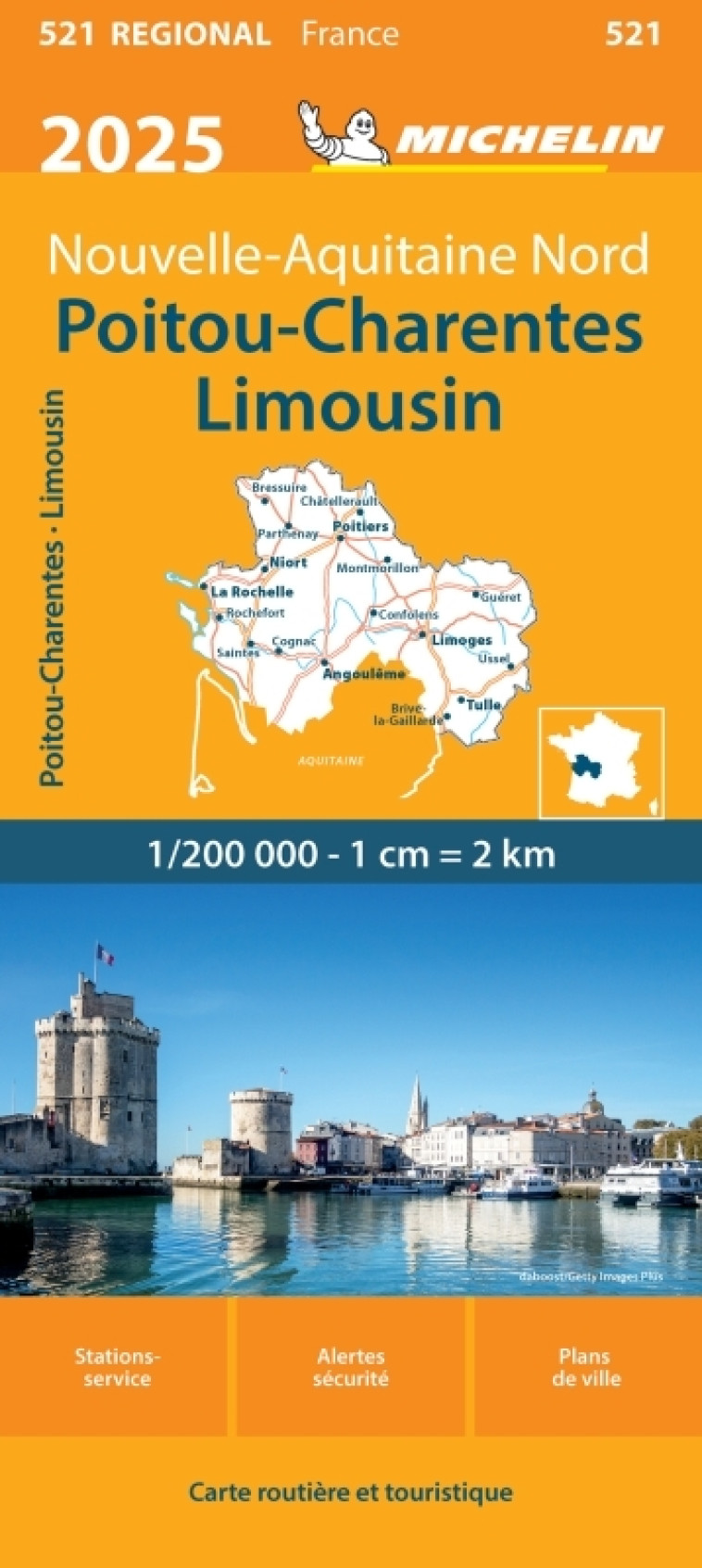 Carte Régionale Poitou-Charentes Limousin 2025 - XXX - MICHELIN