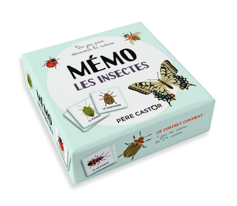 Jeu de Mémo - Les insectes de mon jardin - Adeline Ruel - PERE CASTOR