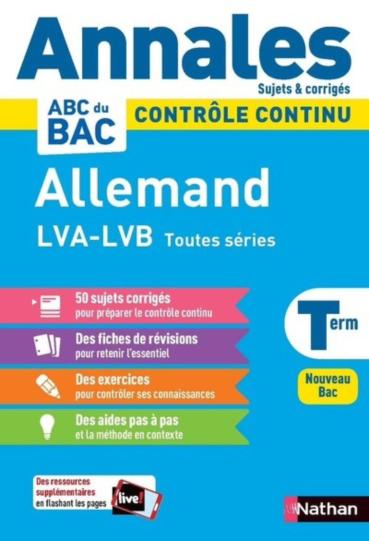 Annales Bac 2024 Allemand Terminale - Corrigé - Pierre Gauducheau - NATHAN