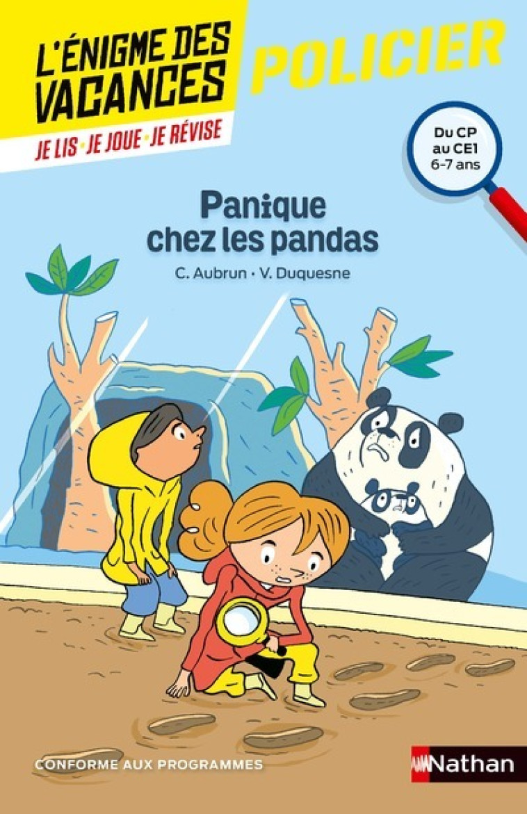 Enigmes des Vacances CP-CE1 Panique chez les pandas - Claudine Aubrun, Vincent Duquesne, Laurent Audoin - NATHAN