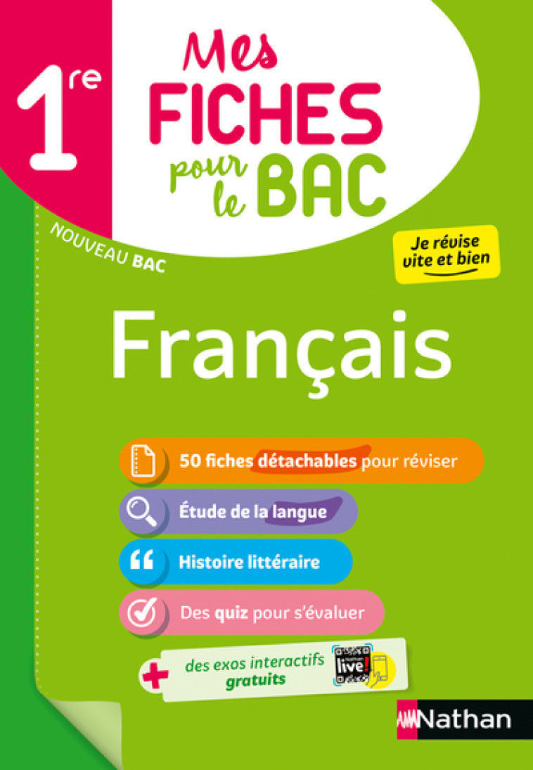 Mes Fiches pour le BAC 1re Français - Anne Cassou-Noguès, Séléna Hébert, Elsa Jolles - NATHAN