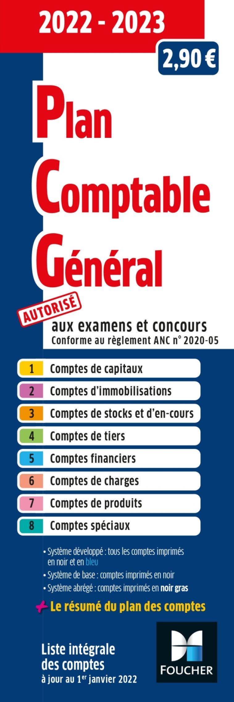 Plan comptable général - PCG - 2022-2023 - Sébastien Paugam - FOUCHER