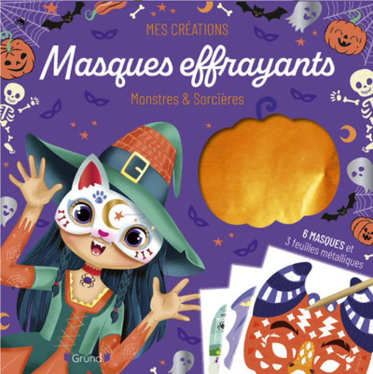 Pochette - Masques effrayants - Monstres et sorcières - Eugénie Varone - GRUND