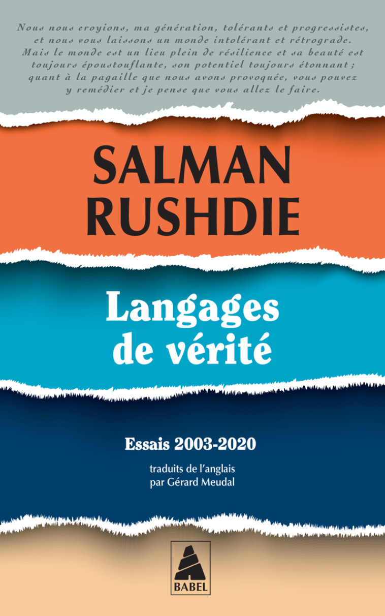 Langages de vérité - Salman Rushdie, Gérard Meudal - ACTES SUD