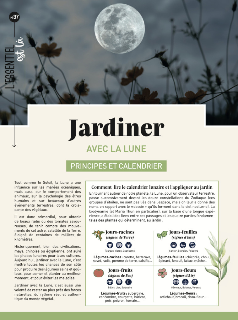 Jardiner avec la lune -  Collectif - MERCILESLIVRES