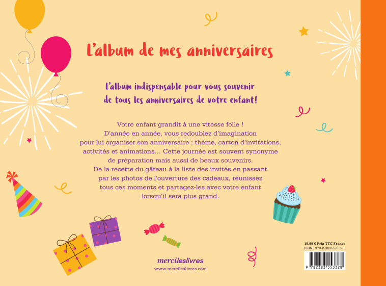 L'album de mes anniversaires -  Collectif - MERCILESLIVRES