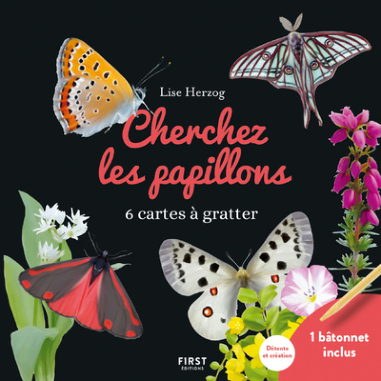 Cartes à gratter - Cherchez les papillons - Collectif Collectif - FIRST