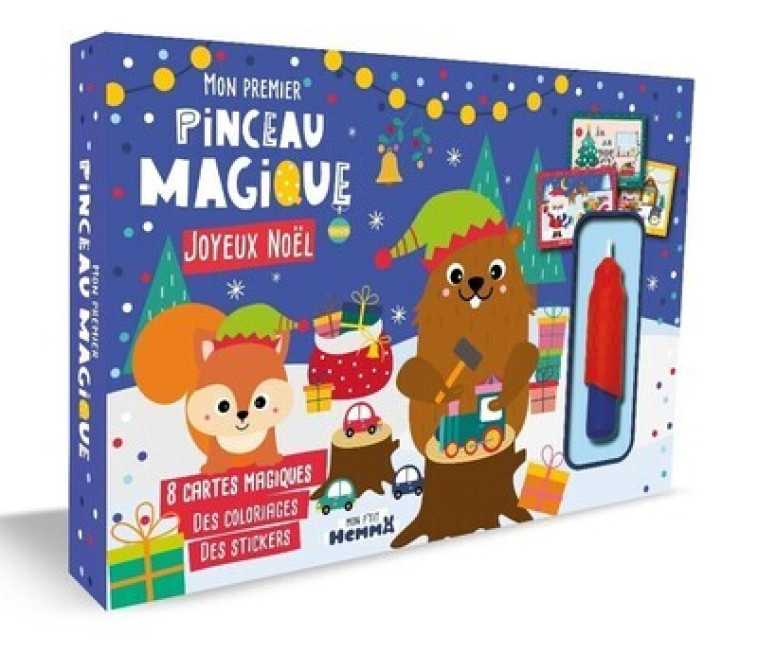 Mon P'tit Hemma - Mon premier pinceau magique - Joyeux Noël - 8 cartes magiques - Des coloriages - Des stickers - Carotte et compagnie Carotte et compagnie, Collectif Collectif,  CAROTTE ET COMPAGNIE,  Collectif - HEMMA