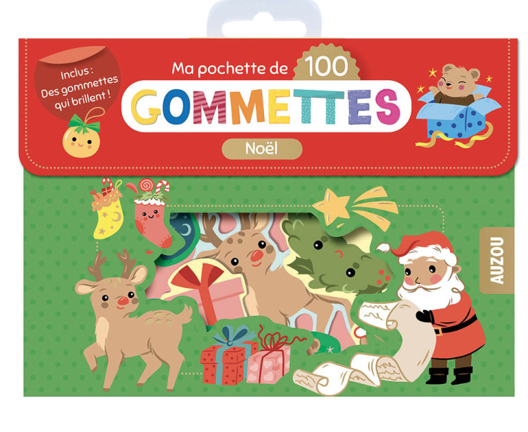 MA POCHETTE DE 100 GOMMETTES  - MA POCHETTE DE 100 GOMMETTES NOEL - Borghild Fallberg - AUZOU