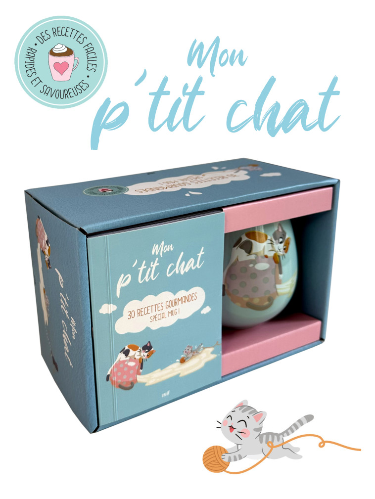 Coffret Mug - Mon p'tit chat - 30 recettes gourmandes spécial mug !  -  Collectif - MERCILESLIVRES