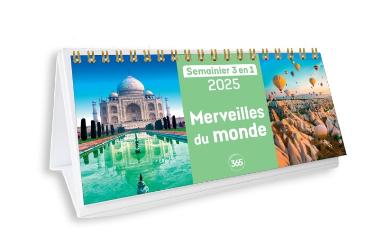 Calendrier semainier 2025 Merveilles du monde - XXX - 365 PARIS