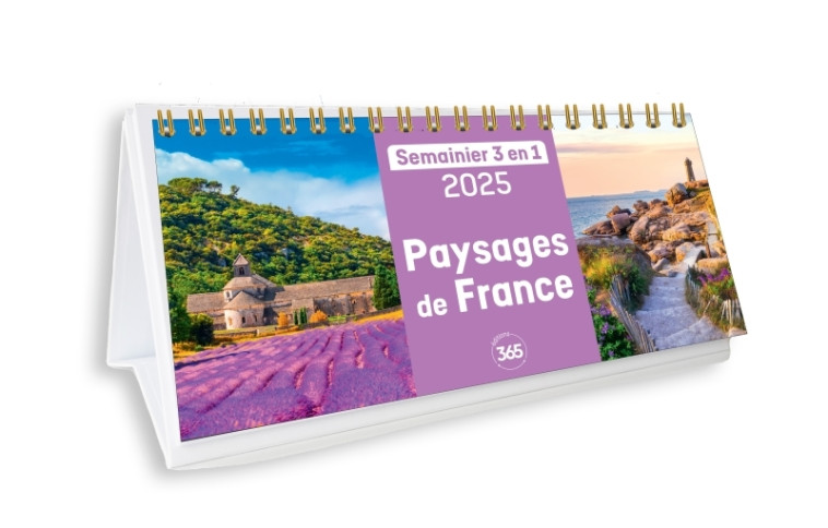 Calendrier semainier 2025 Paysages de France - XXX - 365 PARIS