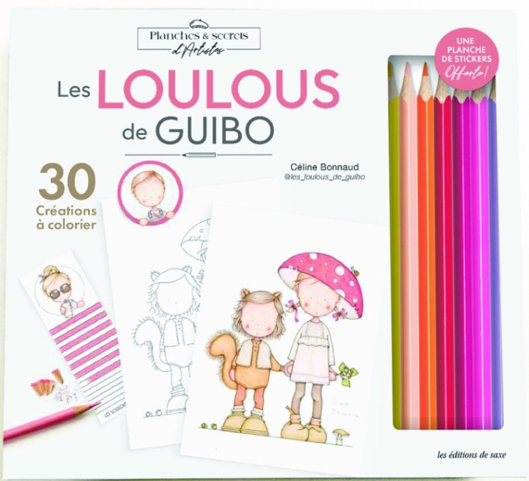 Coffret Coloriage les Loulous de Guibo - Céline Bonnaud - DE SAXE