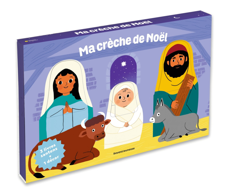 Ma crèche de Noël - trois livres-santons et un décor - Marie-Christine VIDAL, Marie-Élise Masson - BAYARD JEUNESSE