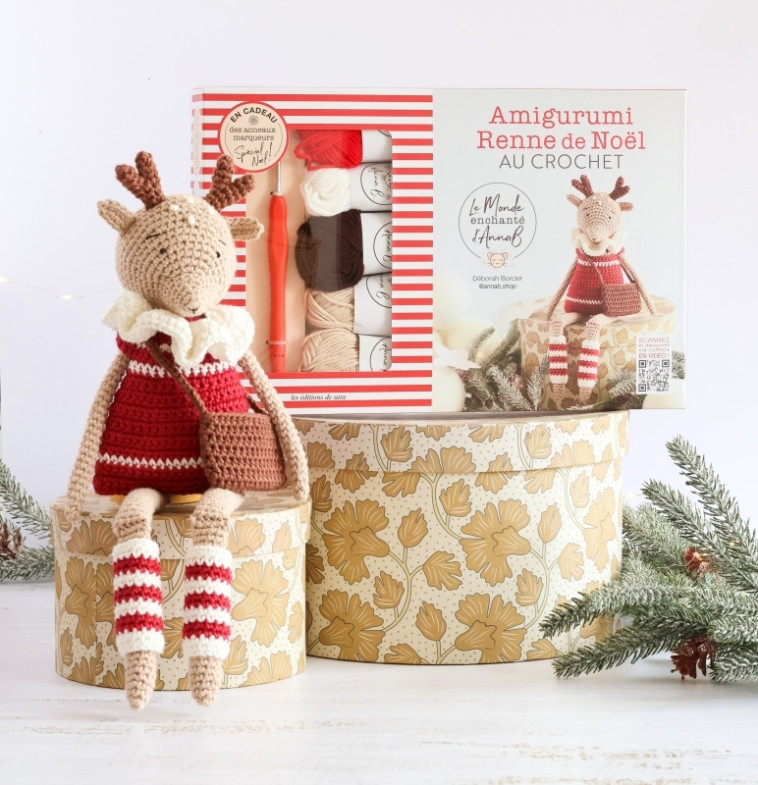 Coffret Amigurumi Renne de Noël au crochet - Déborah Marchand - DE SAXE