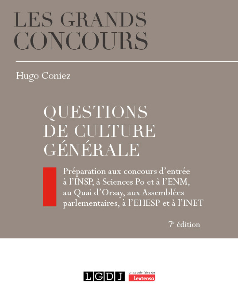 Questions de culture générale -  Hugo Coniez, Hugo Coniez - LGDJ